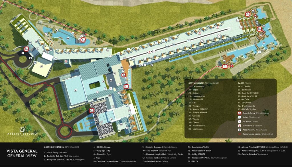 Atelier Playa Mujeres Resort Map