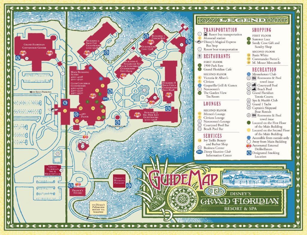 Disney's Grand Floridian Resort Map