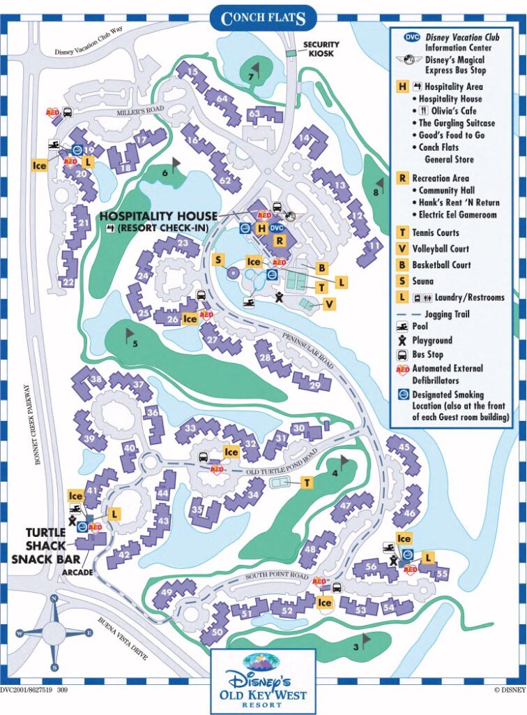 Disney's Old Key West Resort Map