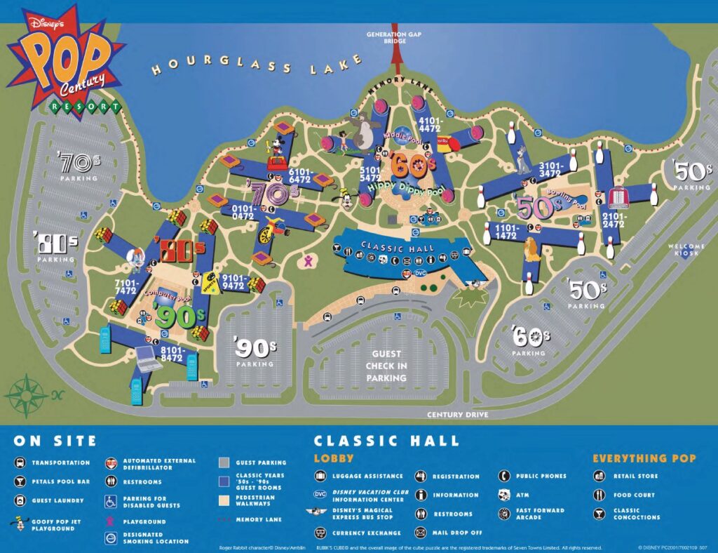 Disney's Pop Century Resort Map