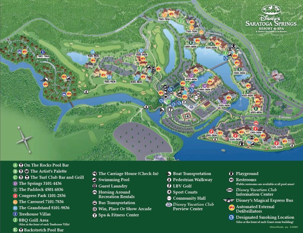 Disney's Saratoga Springs Resort Map