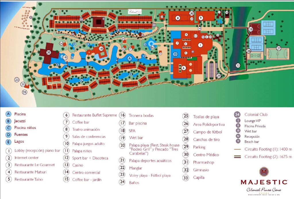 Majestic Colonial Resort Map