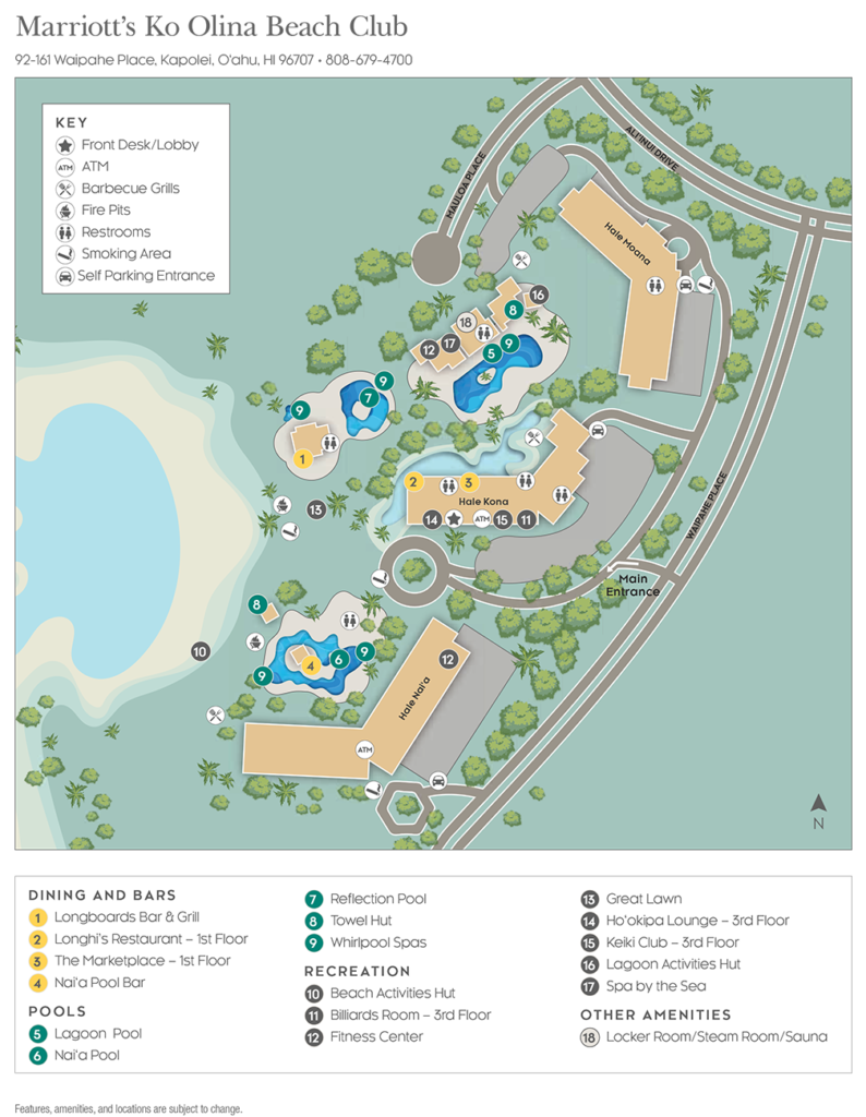 Marriott's Ko Olina Beach Club Property Map