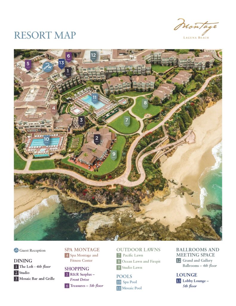 Montage Laguna Beach Resort Map