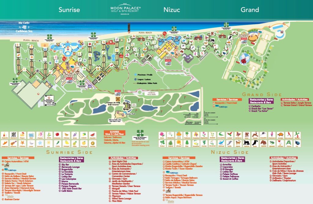 Moon Palace Cancun Resort Map