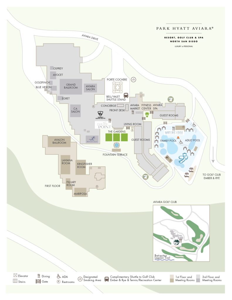 Park Hyatt Aviara Resort Map, Golf Club & Spa