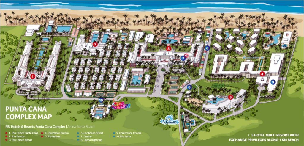 Riu Palace Resort Map