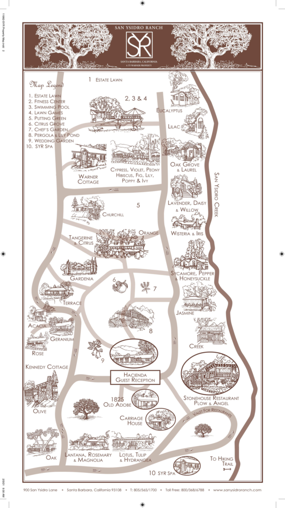San Ysidro Ranch Resort Map