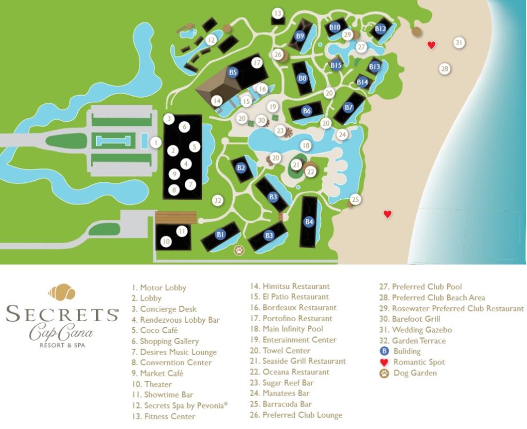 Secrets Cap Cana Resort Map