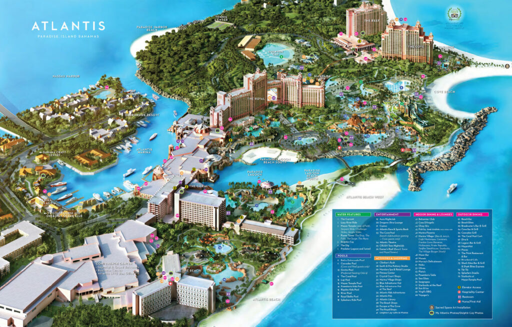 The Cove at Atlantis Resort Map