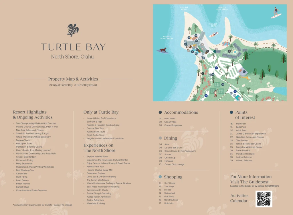 Turtle Bay Resort Map