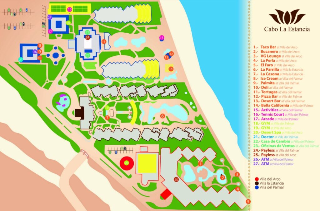 Cabo La Estancia Resort Map