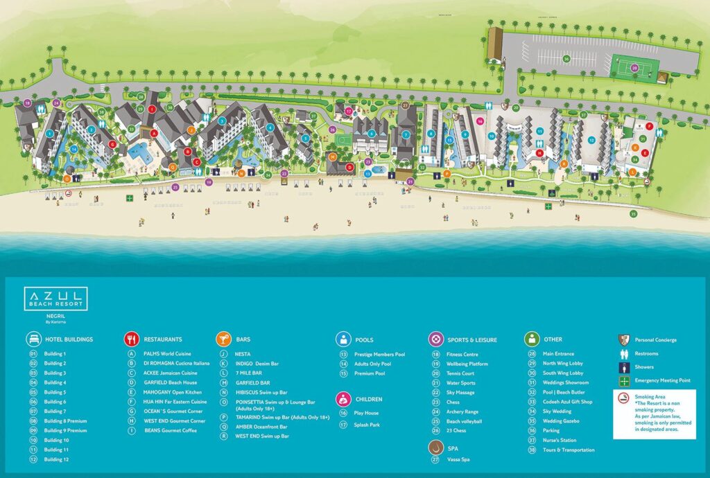 Azul Beach Negril by Karisma Resort Map
