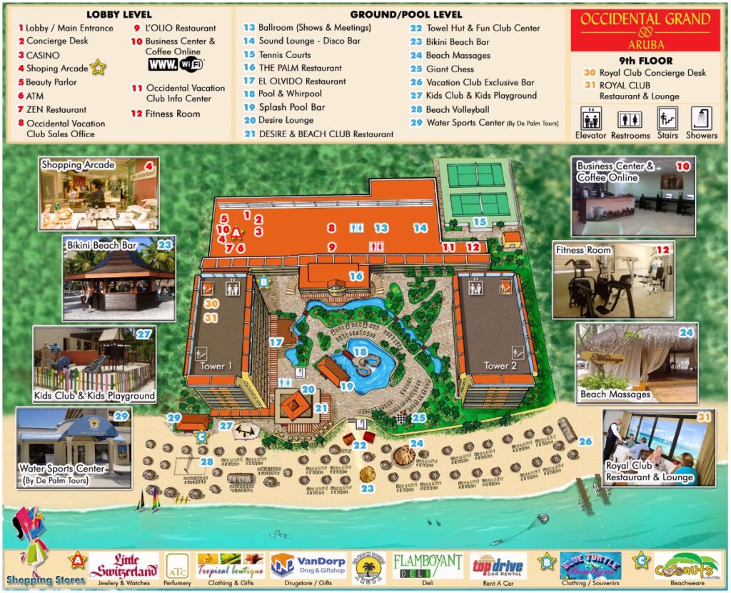 Barcelo Aruba All Inclusive Resort Map
