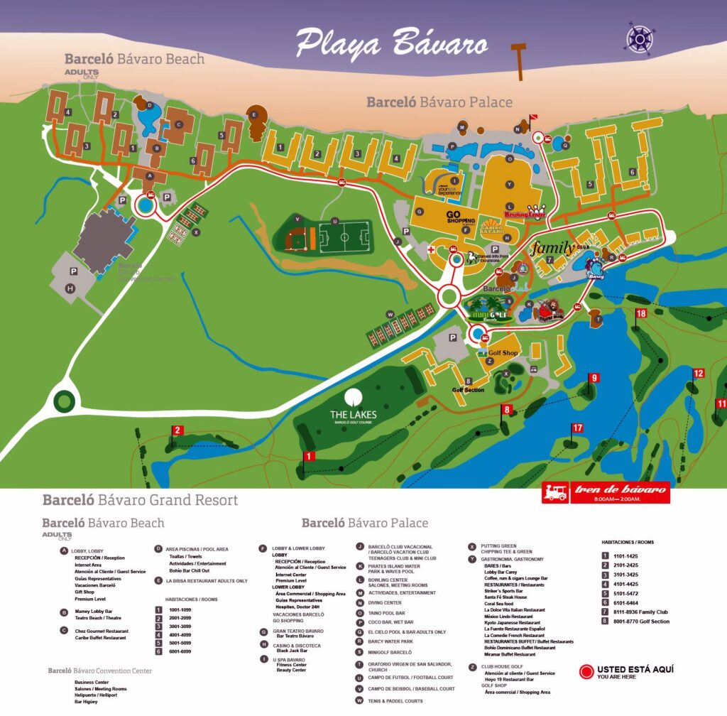 Barcelo Bavaro Beach Resort Map