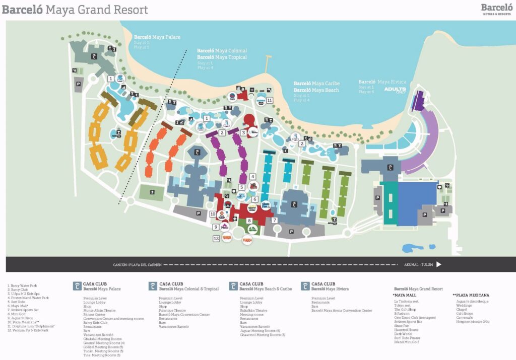 Barceló Maya Caribe - All Inclusive Resort Map