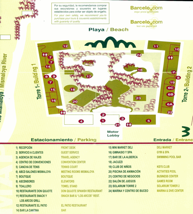 Resort Map Of Barcelo Puerto Vallarta Mexico 2826