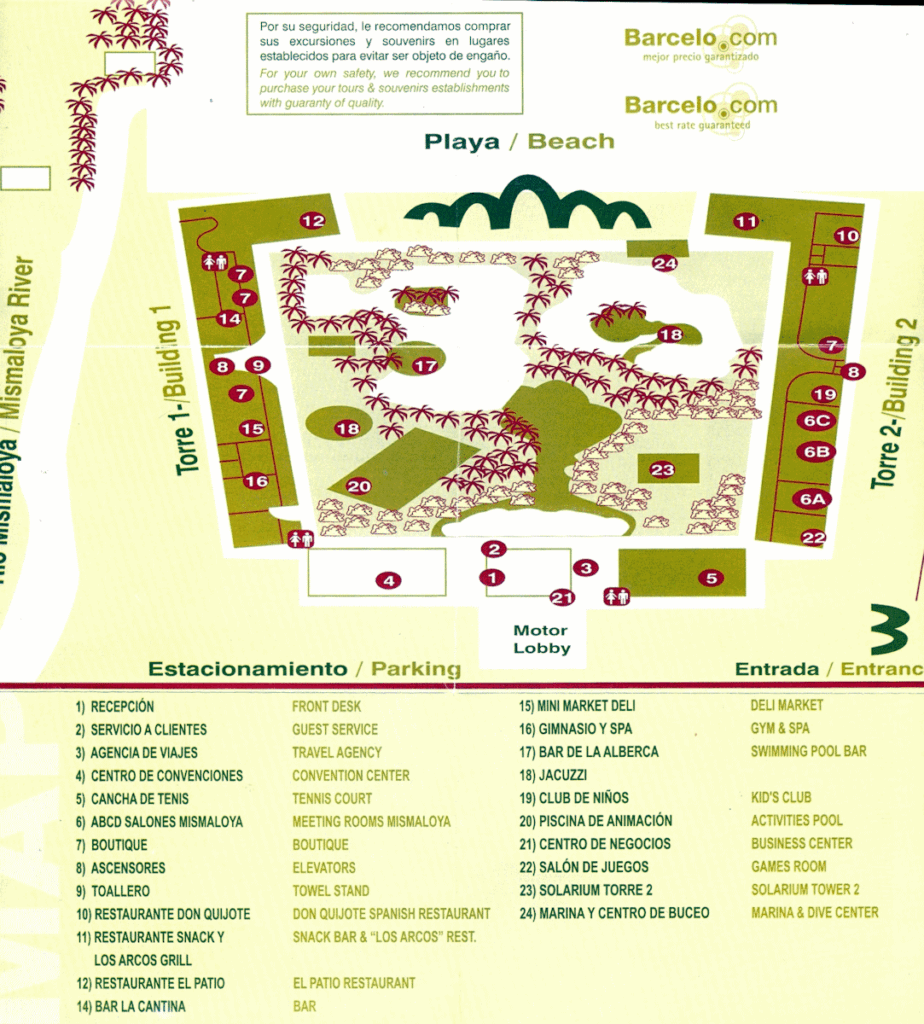 Barcelo Puerto Vallarta Resort Map