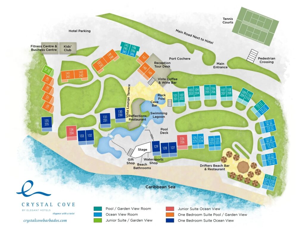 Crystal Cove by Elegant Hotels Map