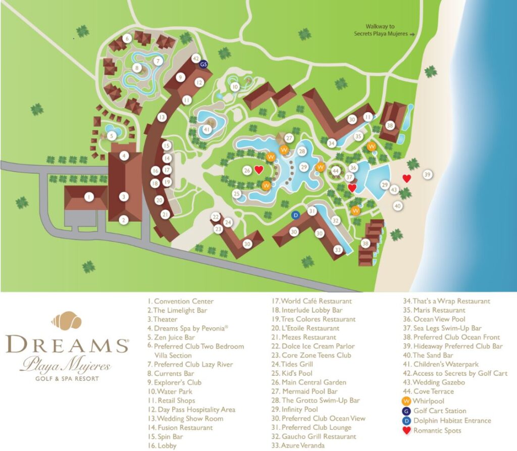 Dreams Playa Mujeres Golf & Spa Resort Map