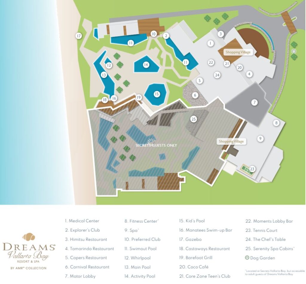 Dreams Vallarta Bay Resort Map