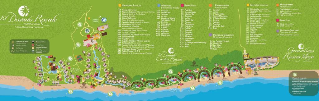 El Dorado Casitas Royale Resort Map
