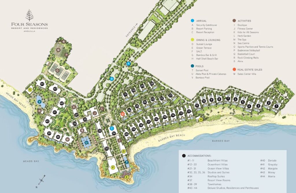 Four Seasons Resort and Residences Anguilla Property Map