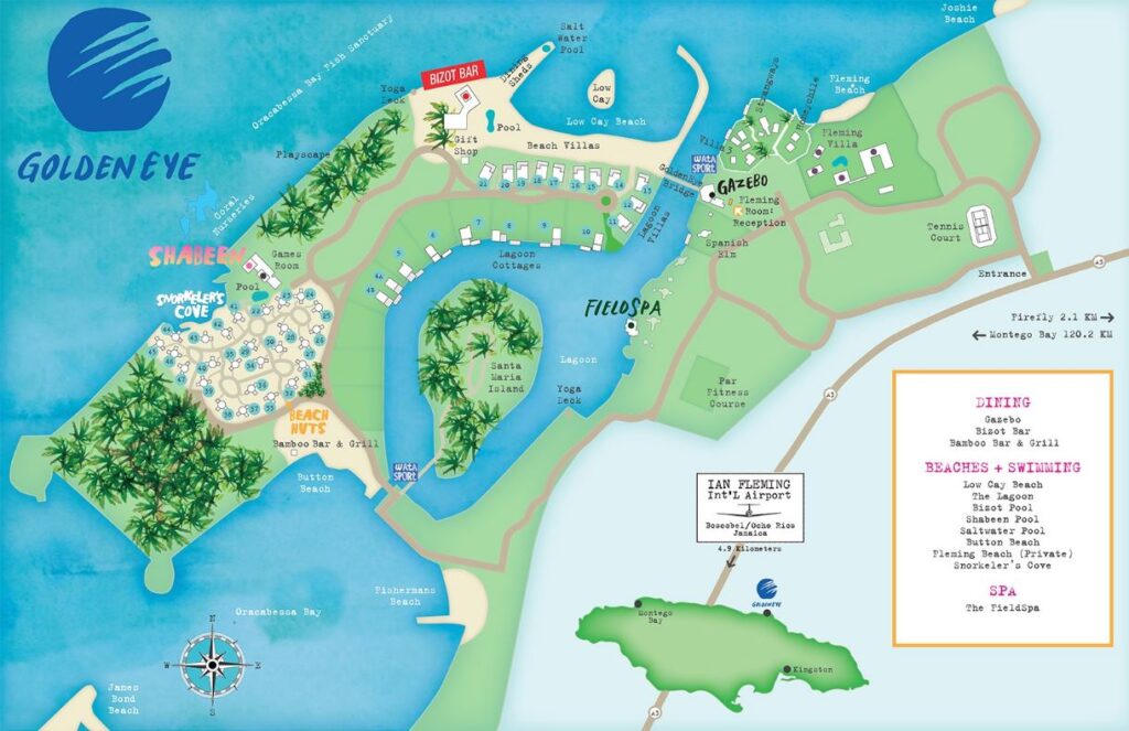 GoldenEye Resort Map