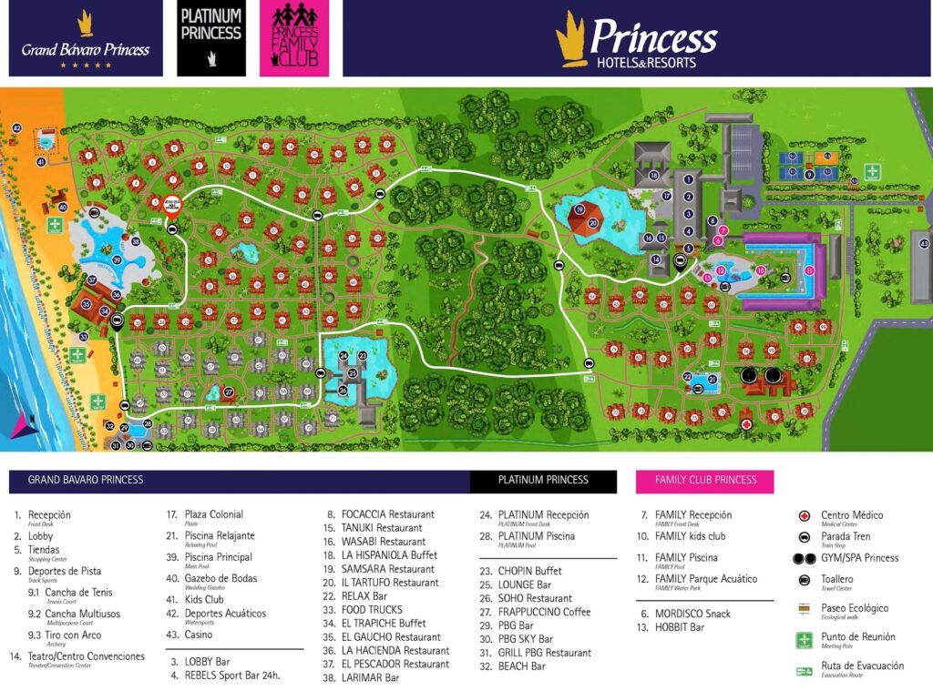 Grand Bavaro Princess Resort Map
