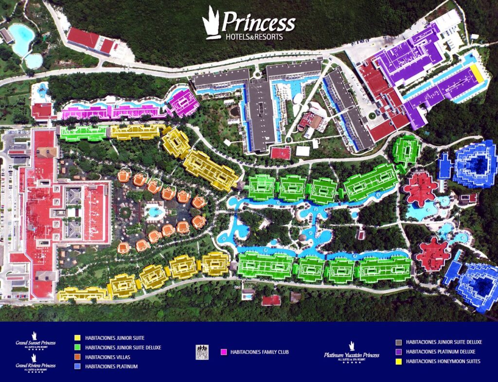 Grand Riviera Princess Resort Map