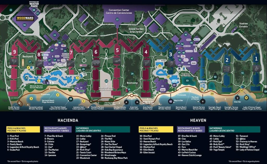 Hard Rock Hotel Riviera Maya Property Map