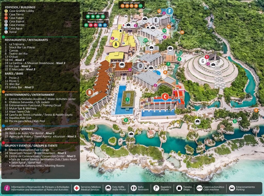 Hotel Xcaret Mexico Property Map