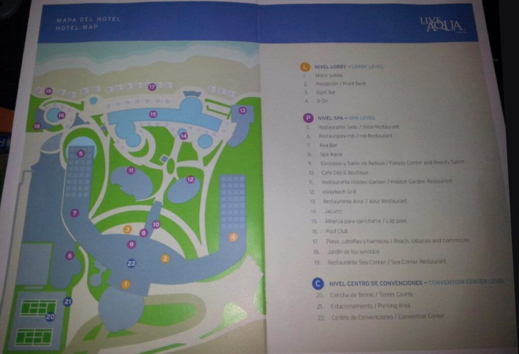 Hotel Live Aqua Cancun Property Map