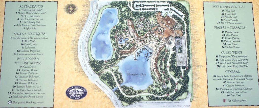 Loews Portofino Bay Hotel at Universal Orlando Map
