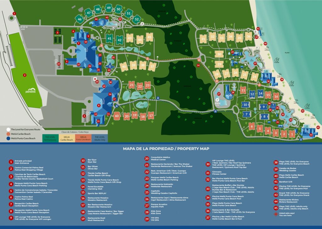 Melia Punta Cana Beach Resort Map