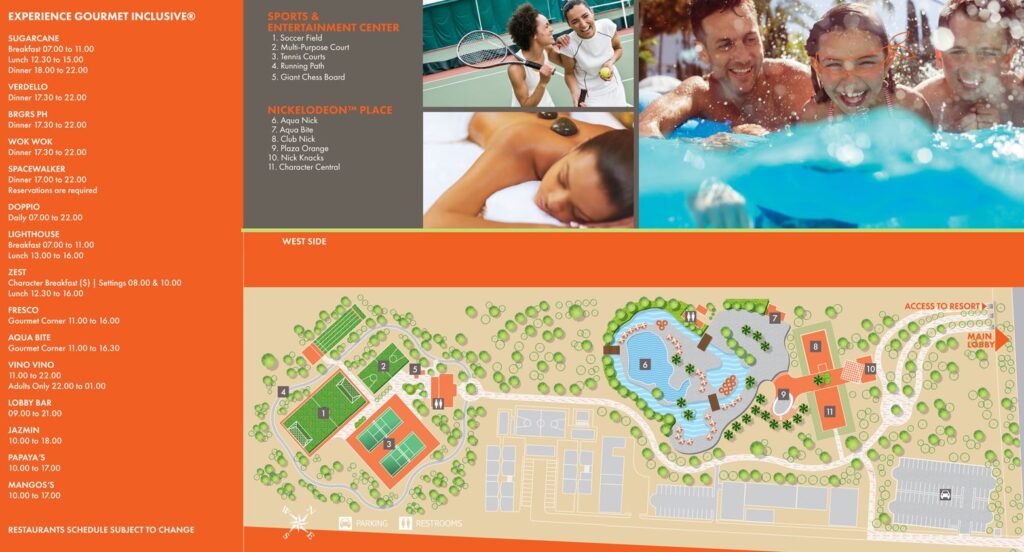 Nickelodeon Hotel & Resorts Map Punta Cana
