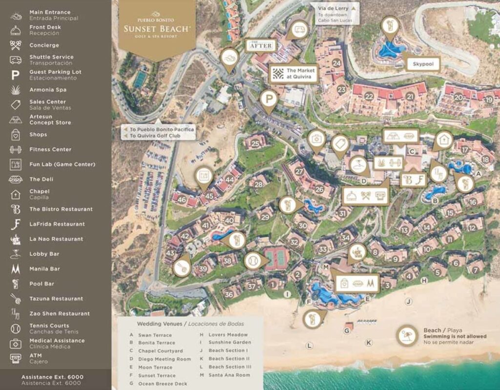 Pueblo Bonito Sunset Beach Golf & Spa Resort Map