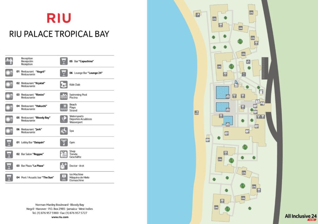 Riu Palace Tropical Bay Resort Map