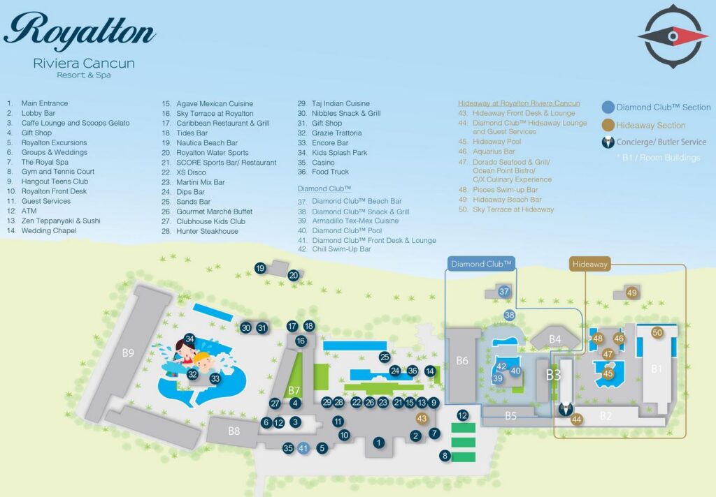 Royalton Riviera Cancun Resort & Casino Map