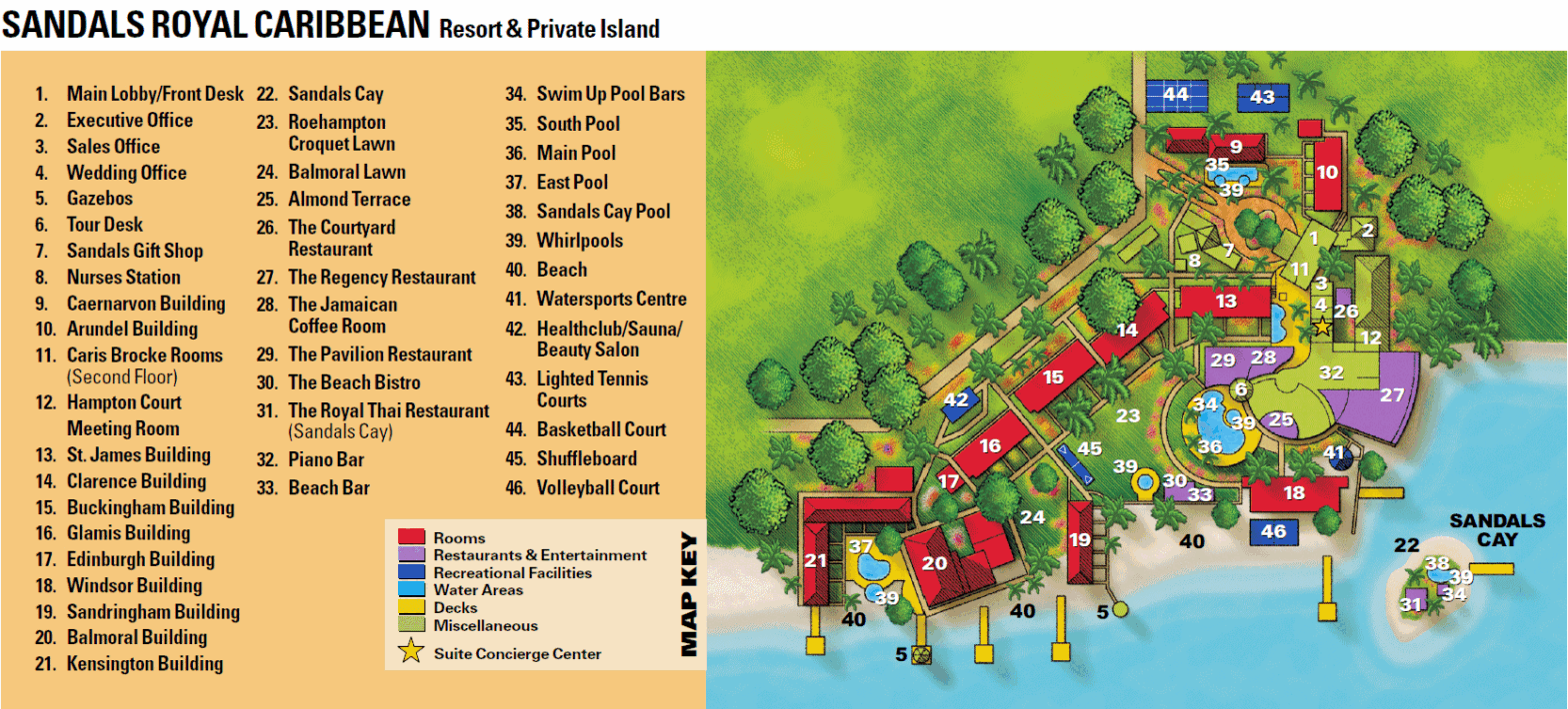 Resort Map of Sandals Royal Caribbean - Sandals Royal Caribbean Resort And Private Island 1568x710 