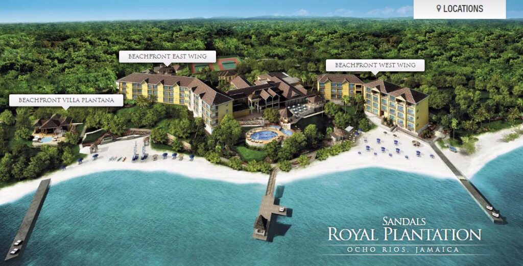 Sandals Royal Plantation Resort Map