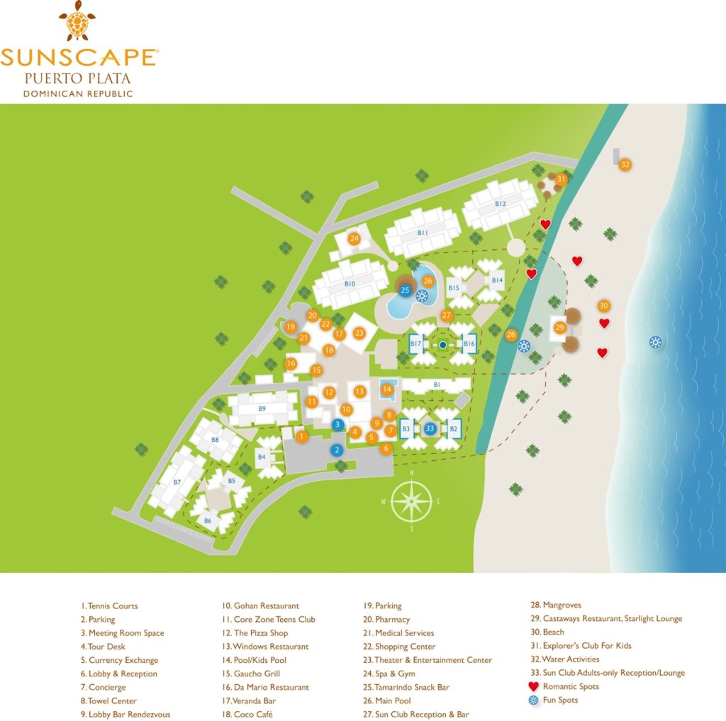 Sunscape Puerto Plata Resort Map