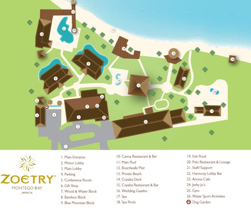 Zoetry Montego Bay Resort Map