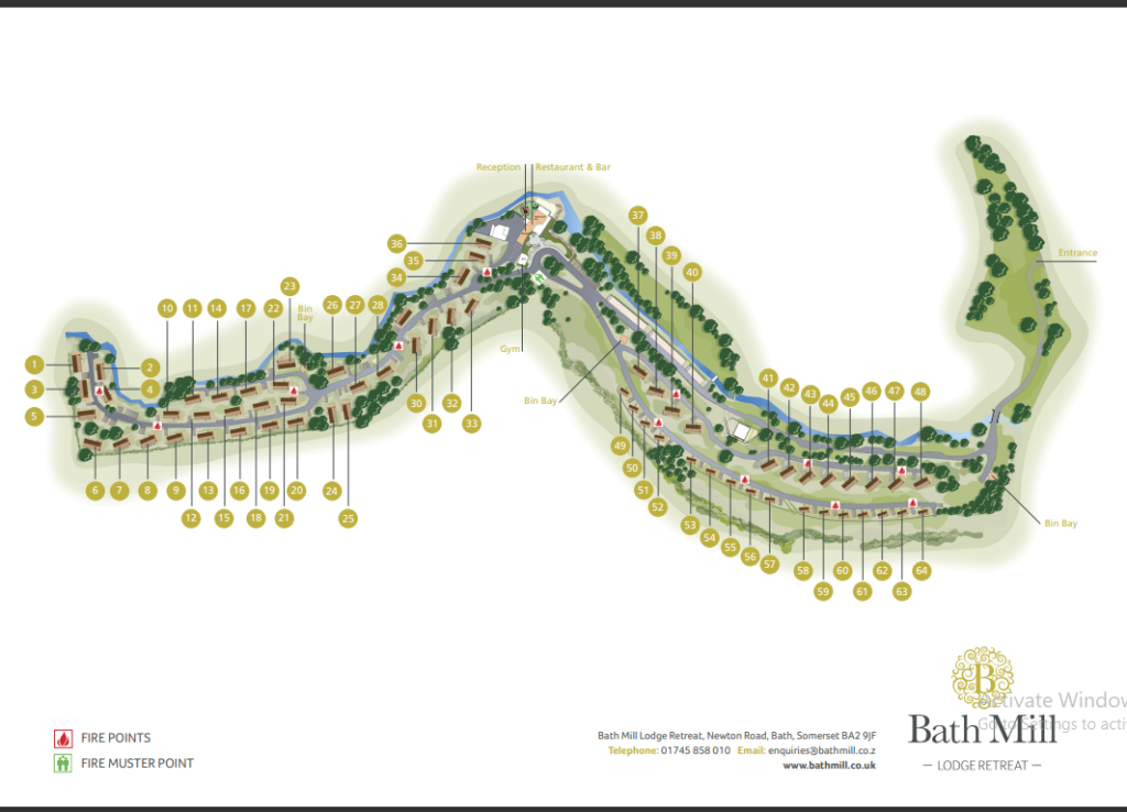 Bath Mill Lodge Retreat Resort Map