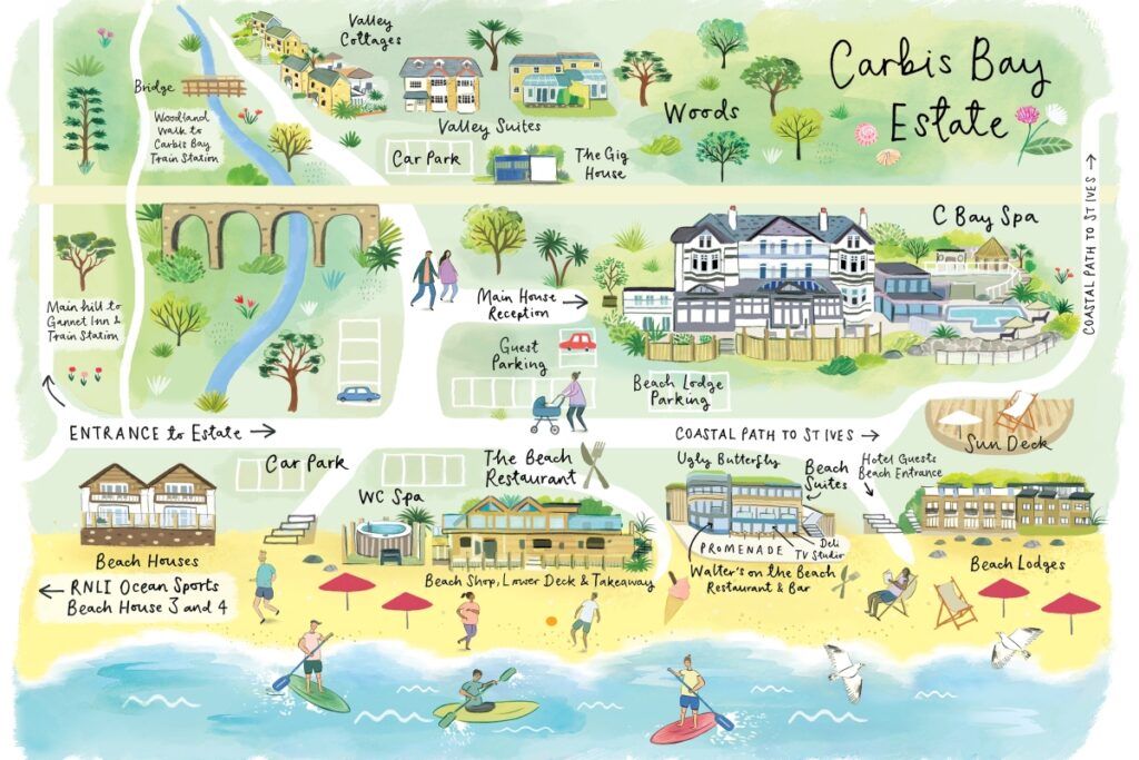 Carbis Bay Hotel & Estate Map