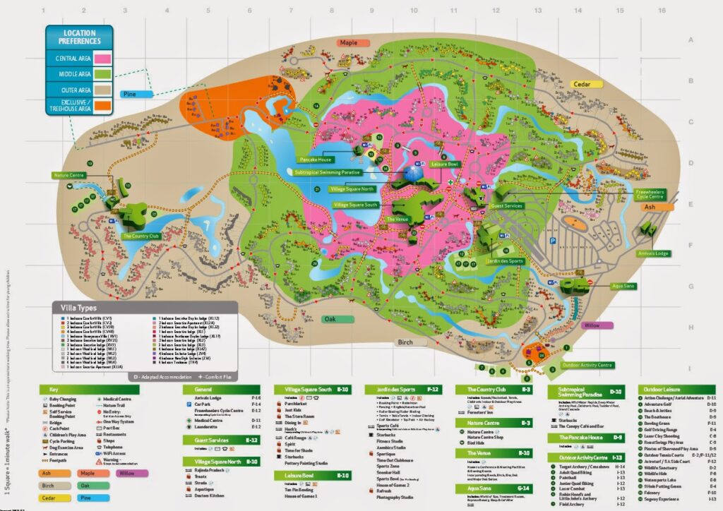 Center Parcs Whinfell Forest Resort Map