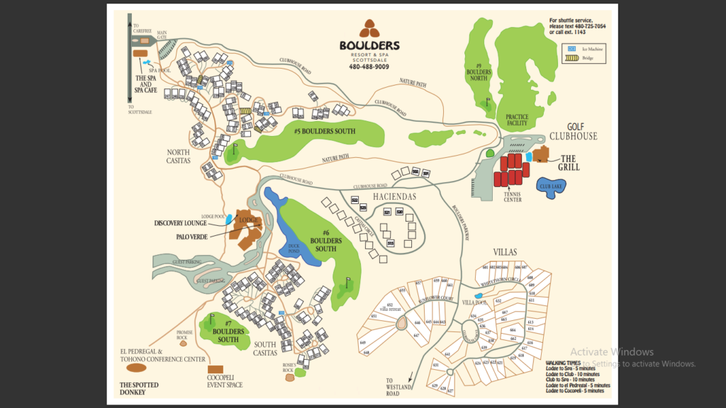 Hampis Boulders Resort Map