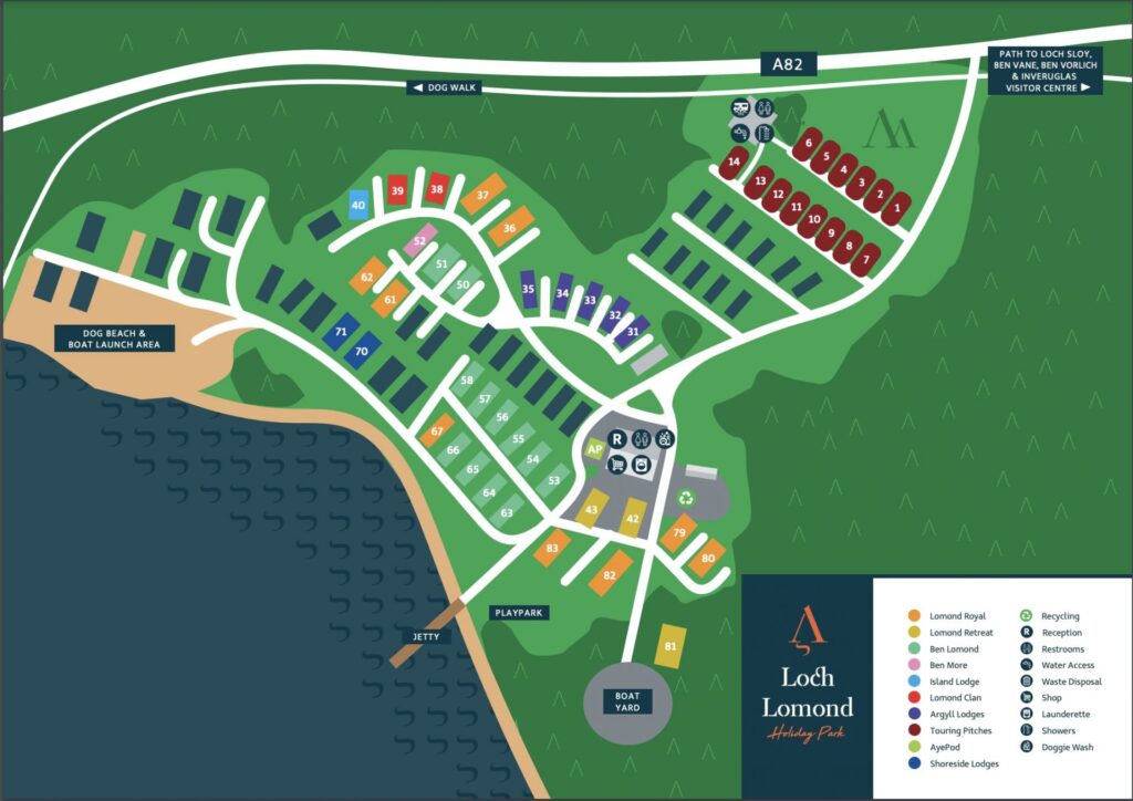 Loch Lomond Holiday Park Resort Map