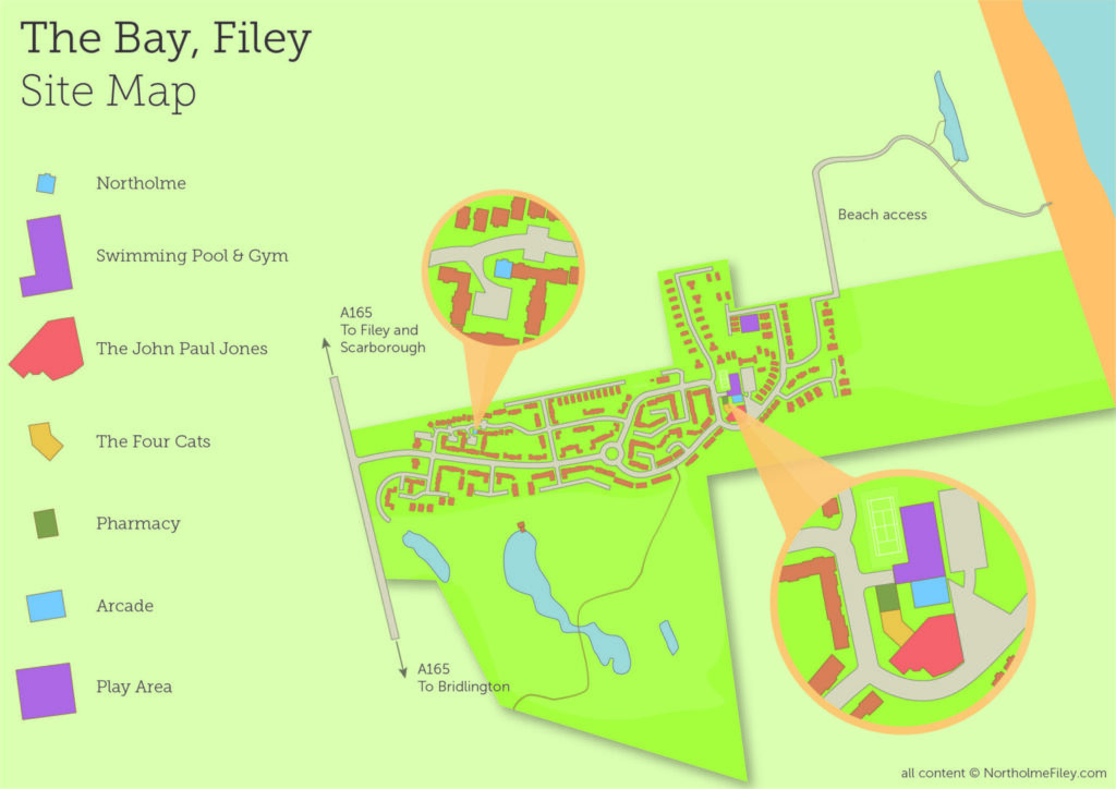 The Bay Filey Resort Map, Primrose Valley, Filey