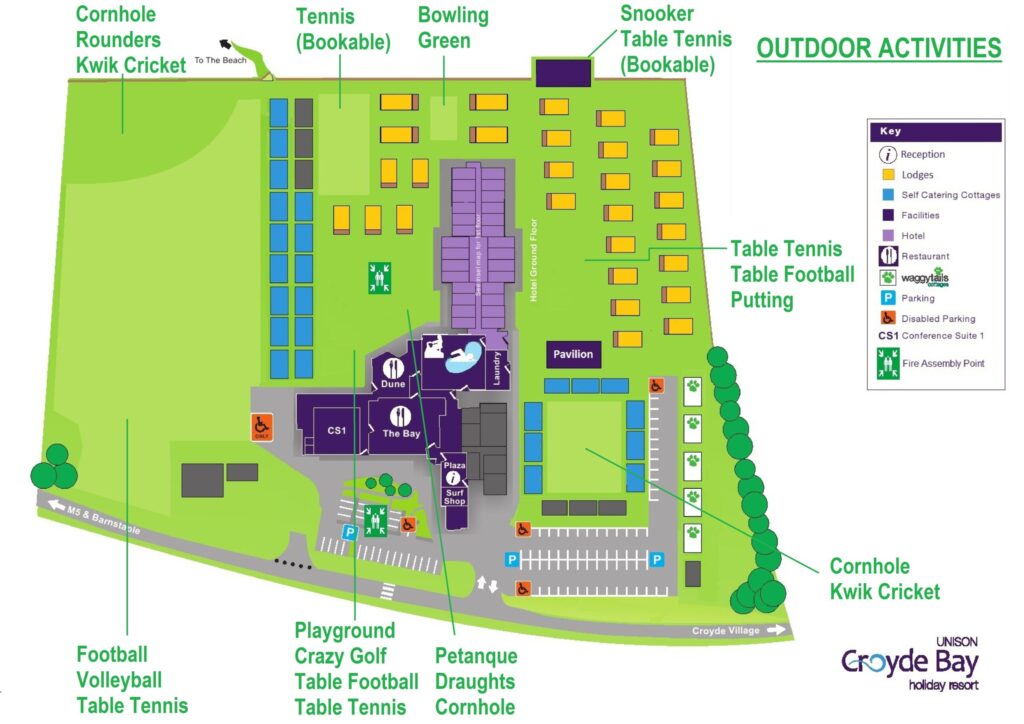 Unison Croyde Bay Holiday Resort Map